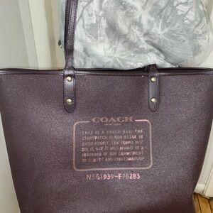 Coach Burgundy Tote Bag